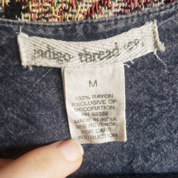 Indigo Thread co 100% rayon duster - Picture 3 of 3